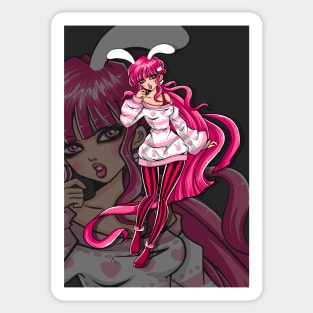 Cute Pinky Bunny Girl Sticker